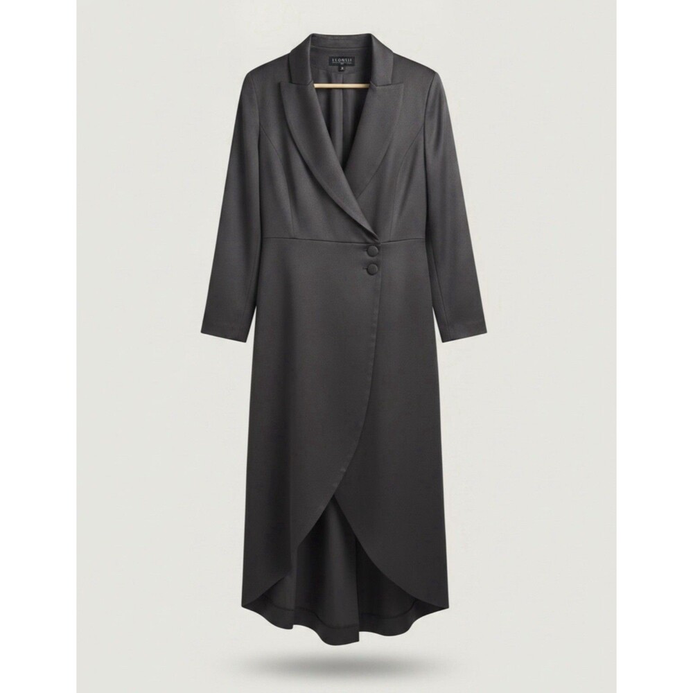 Eloquii Faux Tie Faux Wrap Dress Size 16 Asymmetrical Draping